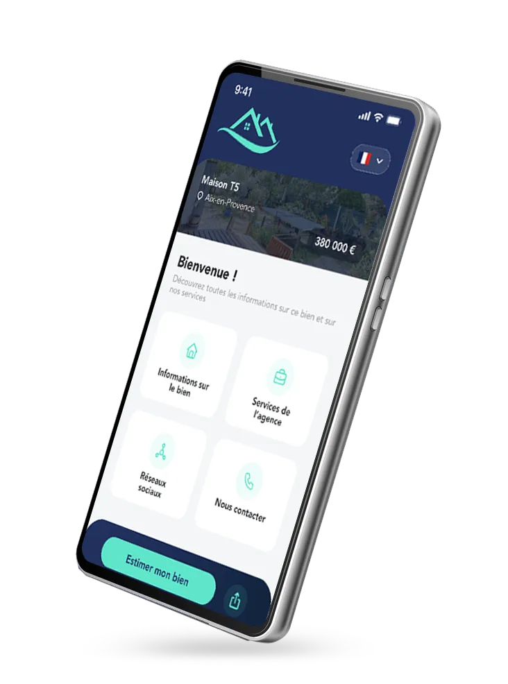 application digitale agence immobilière